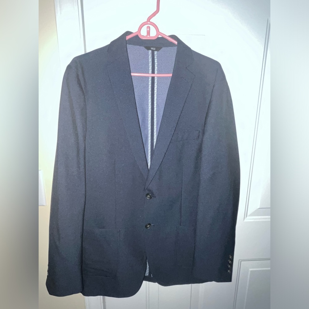 LIKE NEW Haggar H26 Men’s “The Park Blazer” Tailored Fit a Navy - Sz Medium